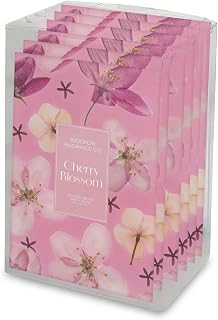 Brooklyn Fragrance Co. Spring Florals Sachet Bags – Cherry Blossom Scented Pouches – Perfect Aroma for Drawers, Closets, Cars and Bathrooms – Long-Lasting Fresh Scent Sachets (6- Pack)