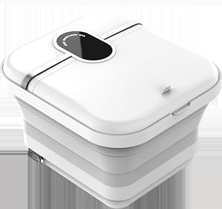 Collapsible Foot Spa Bath Massager with Heat, Bubble, Control Shiatsu Foot Massage Soak Tub for Foot Pain Relief, with Acupressure Massage Points and Temperature Control