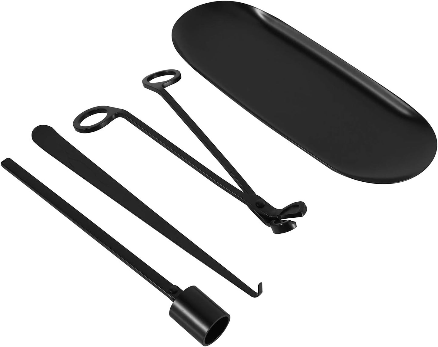 Candle Accessory Set Candle Wick Trimmer Candle Wick Dipper Candle Snuffer Storage 4 Packs Candle Care Kit Gift for Candle Lovers Black