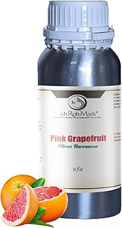 Pink Grapefruit Essential Oil Cold Pressed Citrus Paradisi Peel Oil Fresh Citrus Aroma Top Note Essential Oil for Aromatherapy Diffuser Skincare Haircare and Natural DIY Cosmetic Blends - 16 Fl Oz