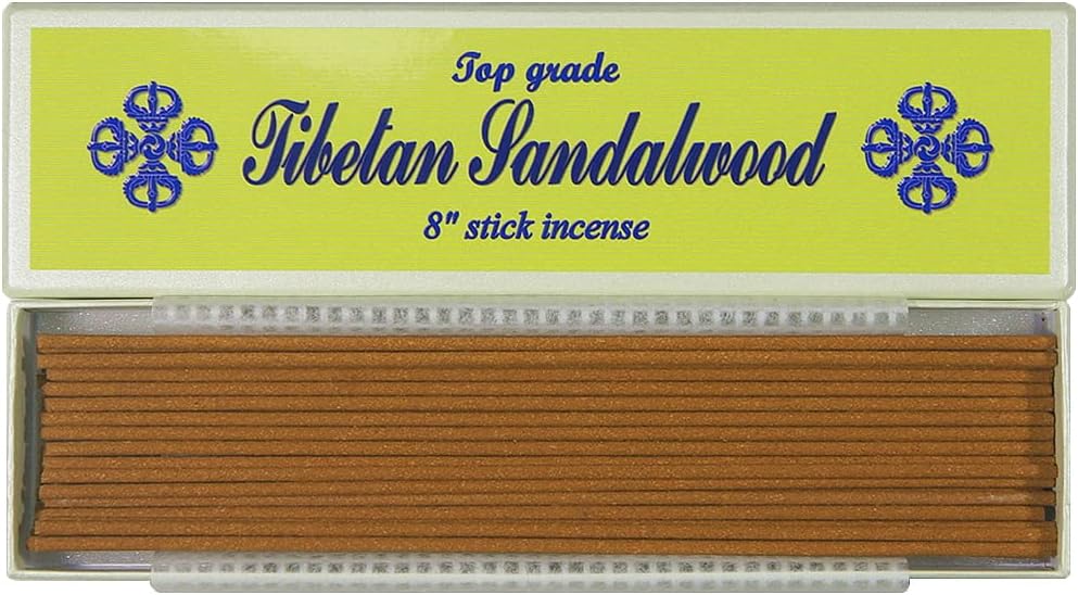 8" Top Grade Tibetan Sandalwood Stick Incense - 100% Natural - J007Tr-r1