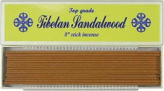 8" Top Grade Tibetan Sandalwood Stick Incense - 100% Natural - J007Tr-r1