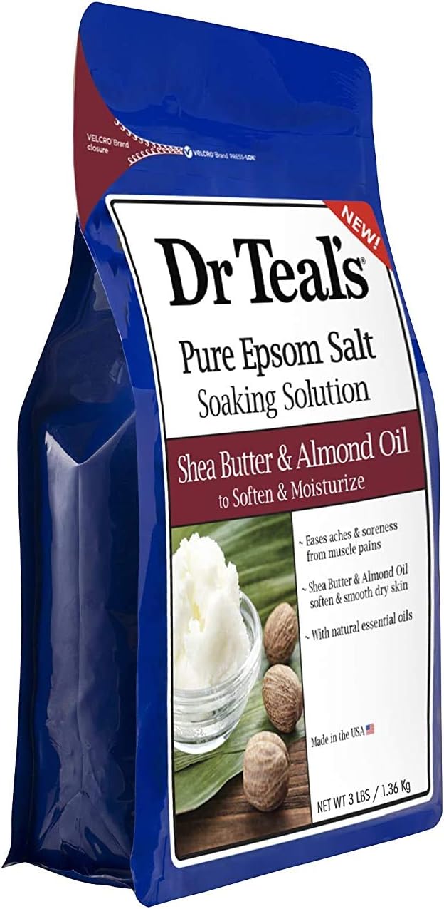 Dr Teal's Epsom Salt Bath Combo Pack (6 lbs Total), Nourish and Protect with Coconut Oil, and Soften & Moisturize with Shea Butter & Almond Oil