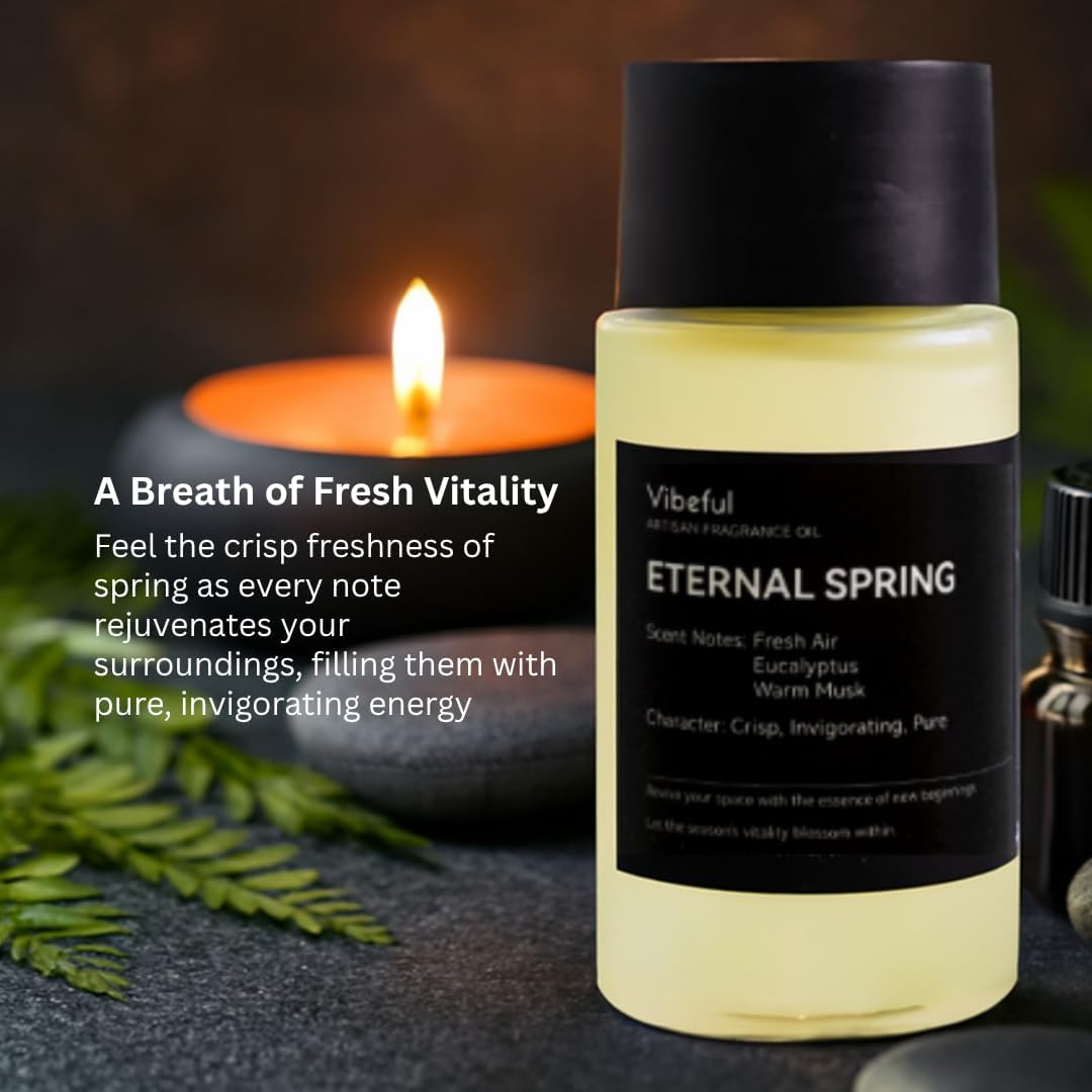 Eternal Spring Artisan Fragrance Oil for Waterless Diffusers – Crisp Fresh Air, Eucalyptus & Musk Scent, Concentrated Aroma Blend, [1 Fl Oz]