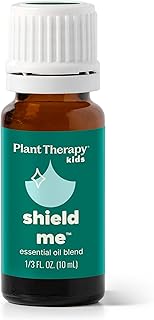 Plant Therapy Kids Shield Me Essential Oil Blend 10 mL (1/3 oz), Made with 100% Pure Essential Oils, Great for Outdoor Annoyances