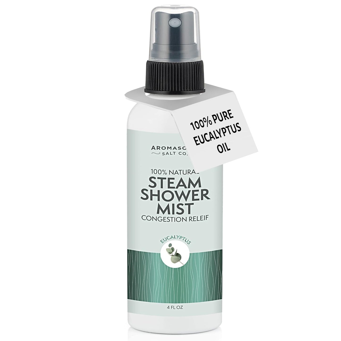 Aromasong Eucalyptus Steam Shower Spray - 100% Pure and Natural Essential Oil Mist - Relaxing Aromatherapy Infusion Vapor for Hot Tub, Spa, Sauna Room - Used for Sinus and Congestion.
