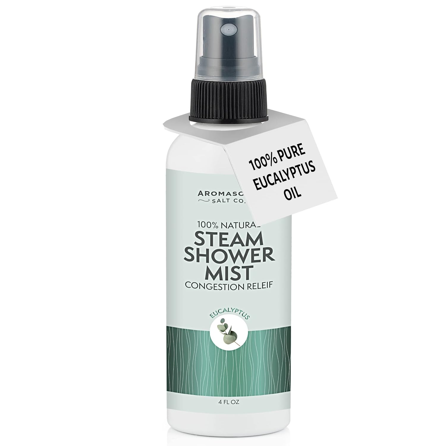 Aromasong Eucalyptus Steam Shower Spray - 100% Pure and Natural Essential Oil Mist - Relaxing Aromatherapy Infusion Vapor for Hot Tub, Spa, Sauna Room - Used for Sinus and Congestion.