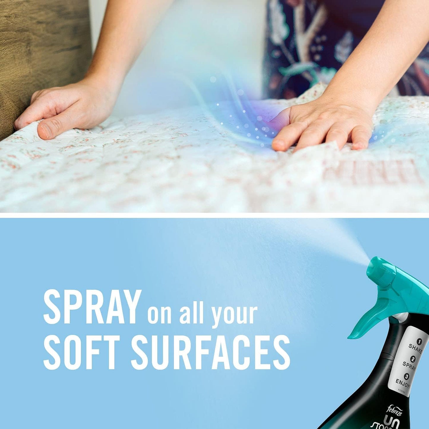 Febreze Unstopables Touch Fabric Spray and Odor Eliminator, Fresh, 27 oz