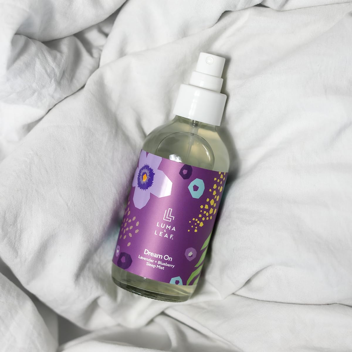 LUMA & LEAF Pillow Spray for Sleep, Lavender Calming Pillow & Face Mist with Blueberry, Soothing Aromatherapy Linen & Room Spray for Relaxation, Natural Vegan Sleep Mist, 4 fl oz