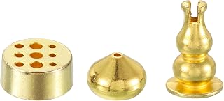 uxcell 3pcs Incense Holder Set, Incense Cone Holder 9 Holes Incense Burner Incense Sticks Burner for Yoga, Meditation, Home, Office, Drop/Cylinder/Gourd