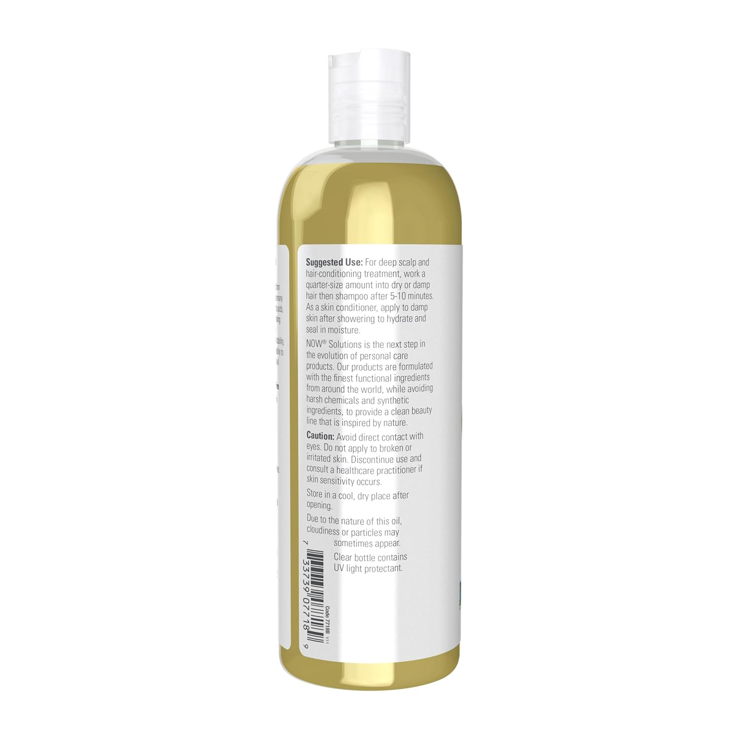 NOW Foods Solutions, Jojoba Oil, 100% Pure Moisturizing, Multi-Purpose Oil for Face, Hair and Body, 16-Ounce