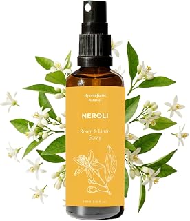 Neroli Room, Linen & Pillow Spray by Aromafume | 100ml / 3.38 fl oz | with Pure Neroli Essential Oil | Aromatherapy Spray for Upliftment, Positivity | Mist for Bedding, Fabrics | Air Freshener