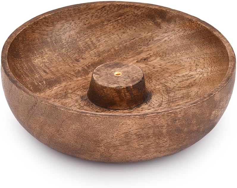 EDHAS Incense Burner Stick Holder Bowl, Ash Catcher Bowl for Home Décor, Meditation, Yoga (5" x 5" x 1.5")