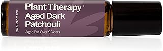 Plant Therapy Aged Dark Patchouli Essential Oil Roll-On 10 mL (1/3 oz) Pre-Diluted in Fractionated Coconut Oil, Long-Lasting, Personal Fragrance,100% Pure, Natural, Expertly Aged for Depth, Rich Aroma