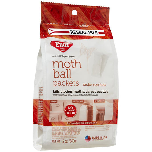 Enoz Moth Ball Packets - 12 oz Bag - 3 Pack