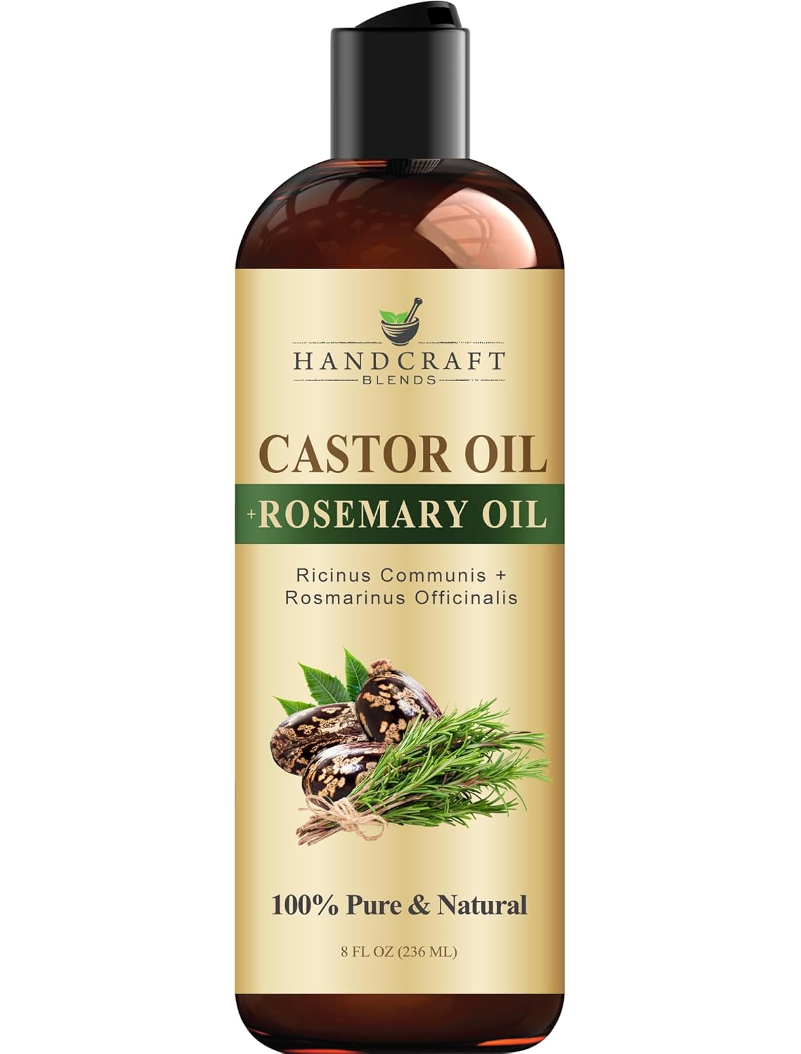 Handcraft Blends Castor Oil with Rosemary Oil 8 Fl Oz