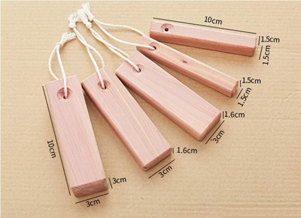 Aromatic Cedar Hang Ups Natural Aromatic Cedar Wood Hanging Sticks for Closet Freshener Drawers Storage Pack of 5