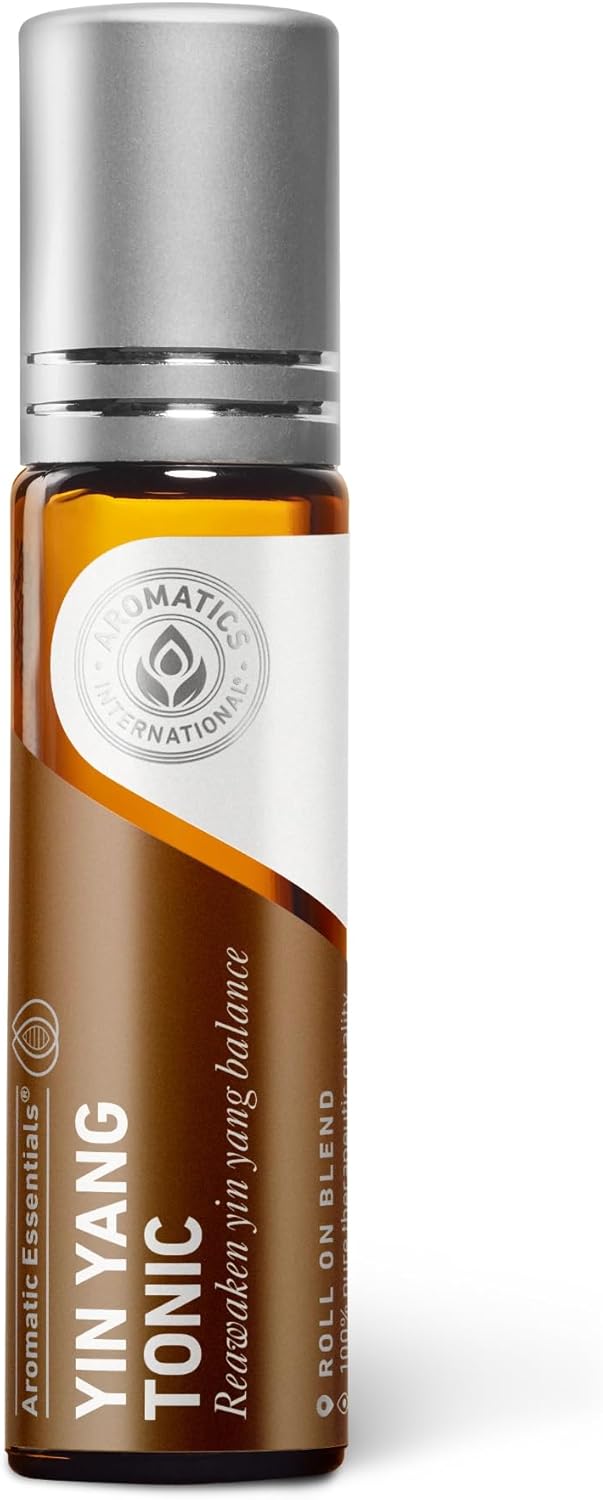 Aromatics International Yin Yang Tonic Essential Oil Blend Roll On, 10ml | Aromatherapy Roller for Balance