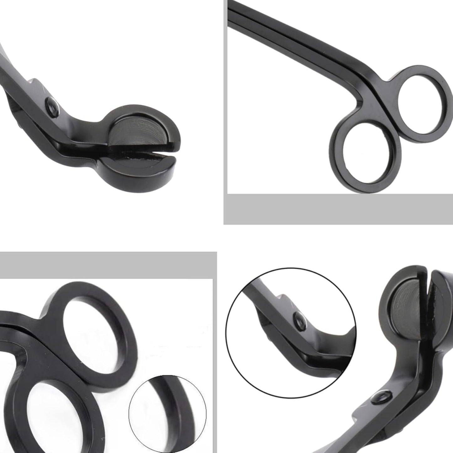 4 Pack Candle Wick Trimmer, Stainless Steel Wick Clipper Cutter, Matte Black Wick Candle Scissor, Reaches Deep Into Candles to Cut Spent Wicks