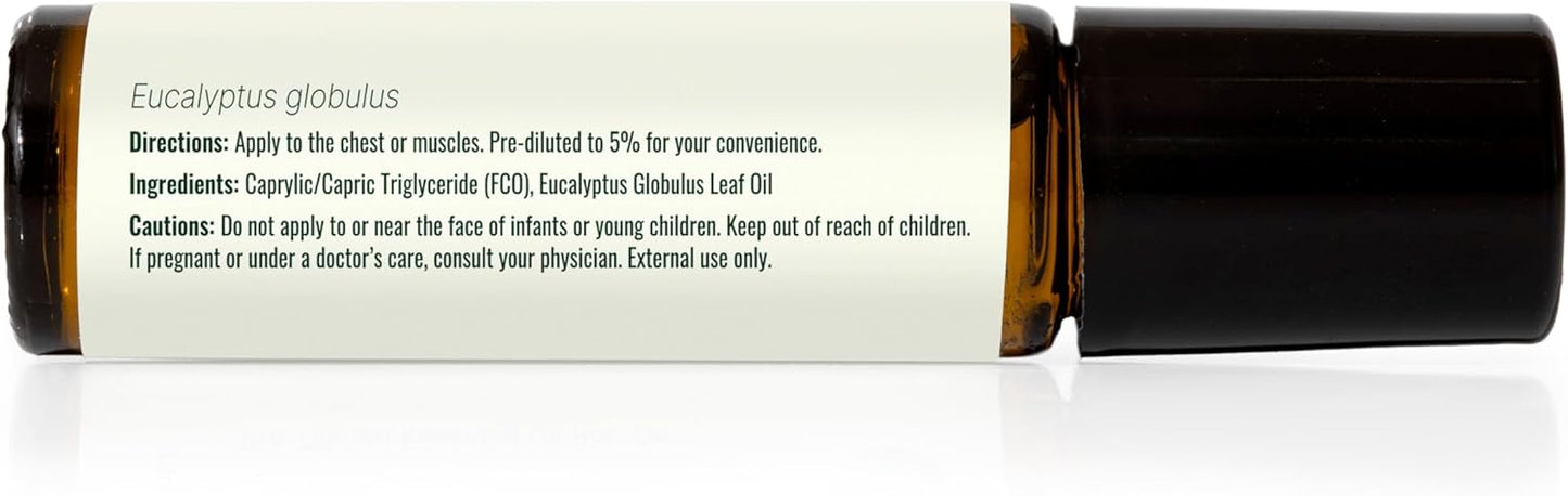 Plant Therapy Eucalyptus Pre-Diluted Essential Oil Roll-On 10mL (1/3 oz), 100% Pure, for Clear Breathing, Aromatherapy and Topical Use (Pack of 2)