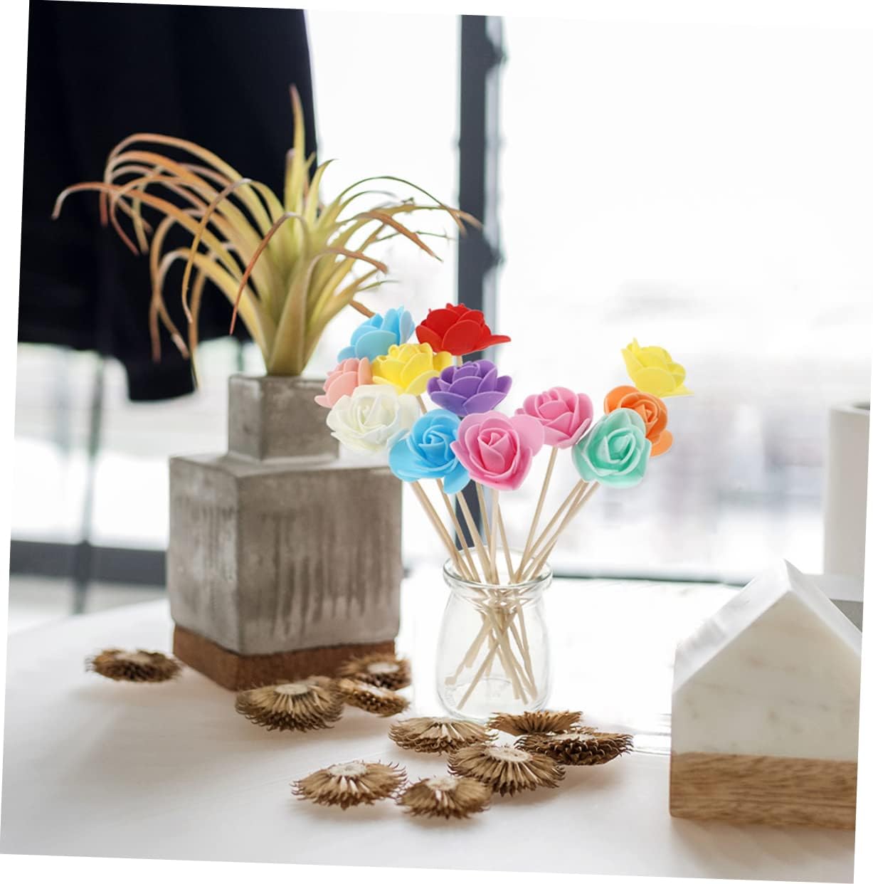 24pcs Rattan Scented Diffusers Natural Home Fragrance Accessory Decor Oil Scented Diffuser