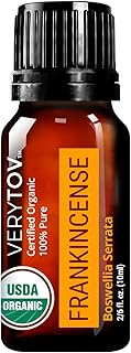 Premium USDA Organic Frankincense Essential Oil - 100% Pure Natural Undiluted, for Aromatherapy Diffuser, 10ml