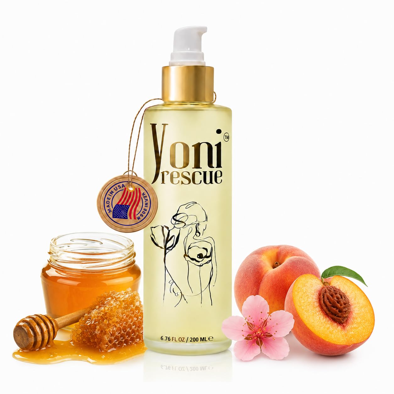 After Shower Body Oil for women | Daily Skin Moisturizer with Apricot, Jojoba, Avocado & Vitamin E Oil | Hydrating & Nourishing for all Skin types | Anti-Aging | 6.76 oz | Peach