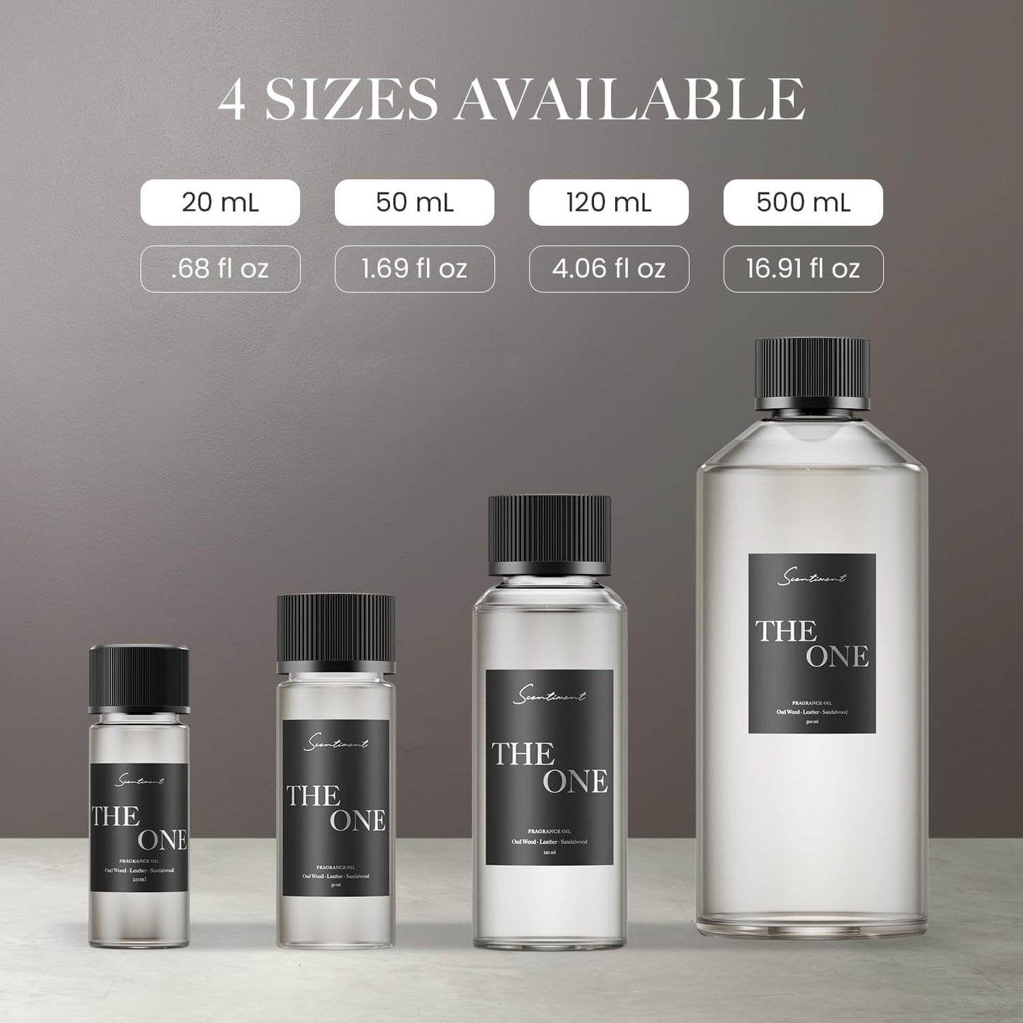 Scentiment The One Diffuser Oil - Premium Hotel Scent with Notes of Cardamom, Leather, Lemon with Cinnamon & Sandalwood Home Scent, Hotel Fragrance Oil Diffuser Refill - 16.91 fl oz (500 mL)