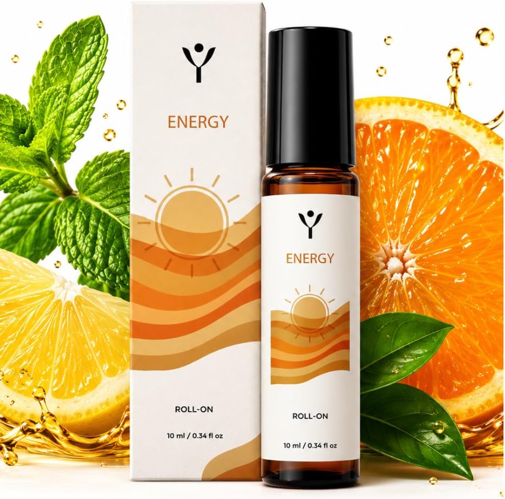 Peppermint Essential Oil Roll On for Energy & Focus