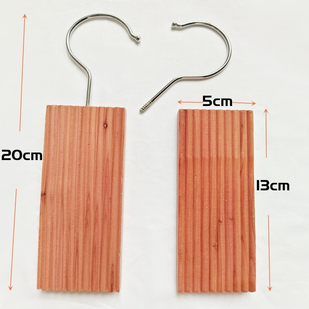 5pcs Cedar Planks Cedar Blocks for Clothes Storage Aromatic Cedar Hang Ups Hanger Closet Freshener Clothes Protection Mustiness Prevention