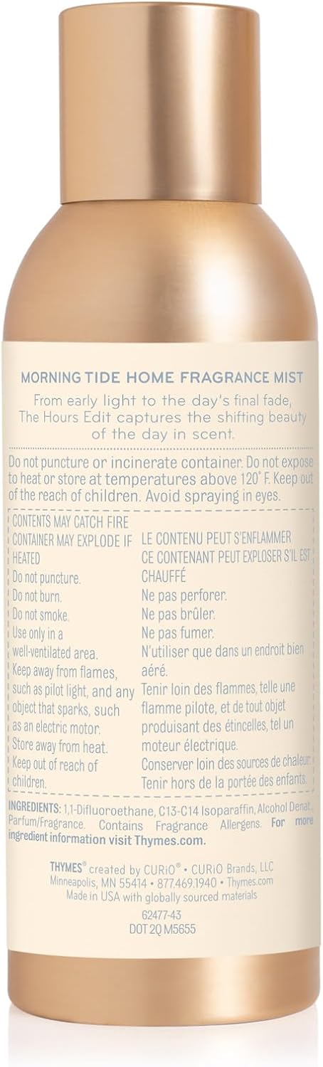 Thymes Home Fragrance Mist – Room Air Fresheners for Home Long Lasting – Air Freshener Spray – Scented Room Spray with Notes of Lemon, Rosemary, Sea Salt & Sandalwood (Morning Tide, 3 oz)