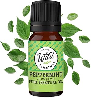 Wild Essentials Peppermint 100% Pure Essential Oil - 10ml, Therapeutic Grade, Made and Bottled in The USA