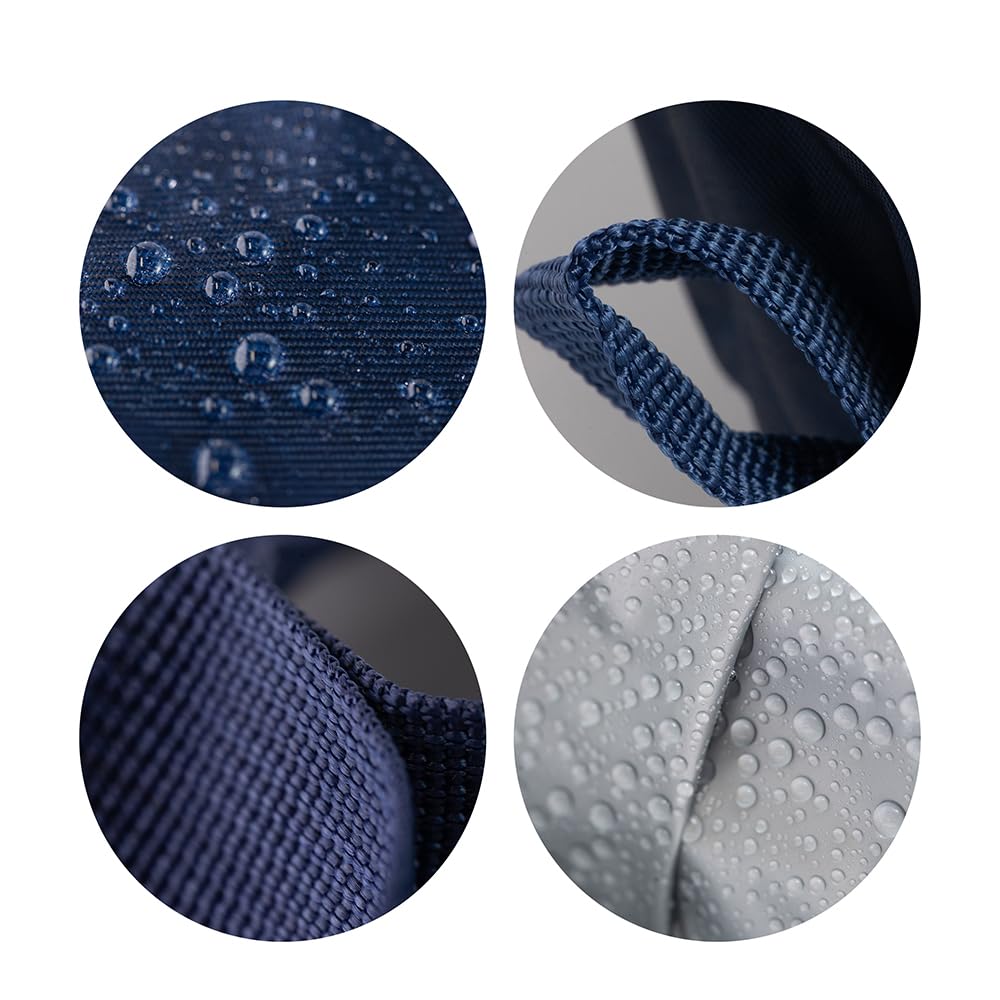 Portable Foot Soaking Tub 18 L, Collapsible Bucket for Soaking Feet, Foot Soaking Bath Bucket with Handle (Navy Triangle)