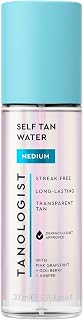 Tanologist Medium Self Tan Water, Clear Tanning Water, Self Tanner Spray, Streak-Free Tanning Mist, Natural Bronzing, No Fake Tan Smell, Long Lasting, Clean Ingredients, 6.76 fl. oz/200 ml Bottle