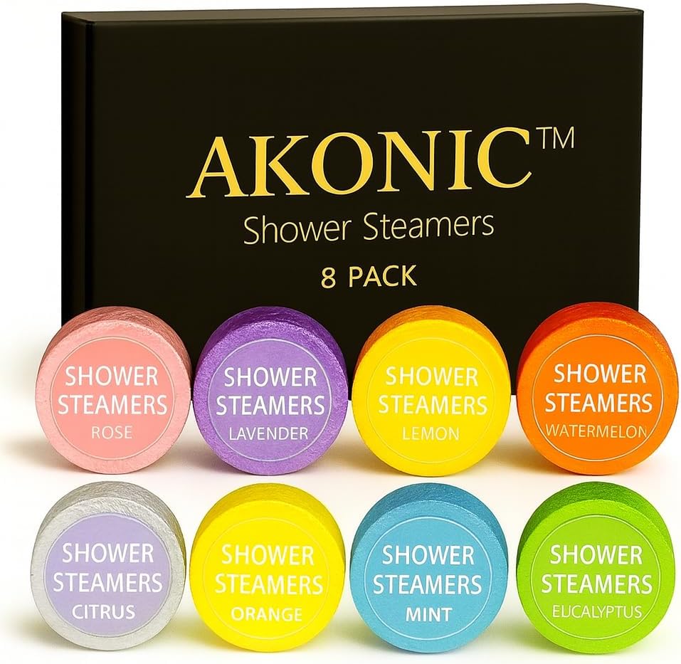 Shower Steamers Aromatherapy – 8 Pack, Strong Eucalyptus & Lavender, Home Spa Relaxation Gift Set