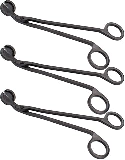 ApplianPar Candle Snuffer Wick Trimmer Cut Stainless Steel Black Clipper Scissor Candle Tool Pack of 3