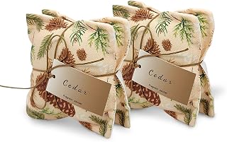 AUCUDA 4 Pack Cedar Scented Sachet Bags Pillow for Drawers and Closets, Potpourri Packets for Women Clothes, Handcraft Wedding Fragrance Mesh Pillow Summer, Bedroom Indoor Organza Fresheners Dried.