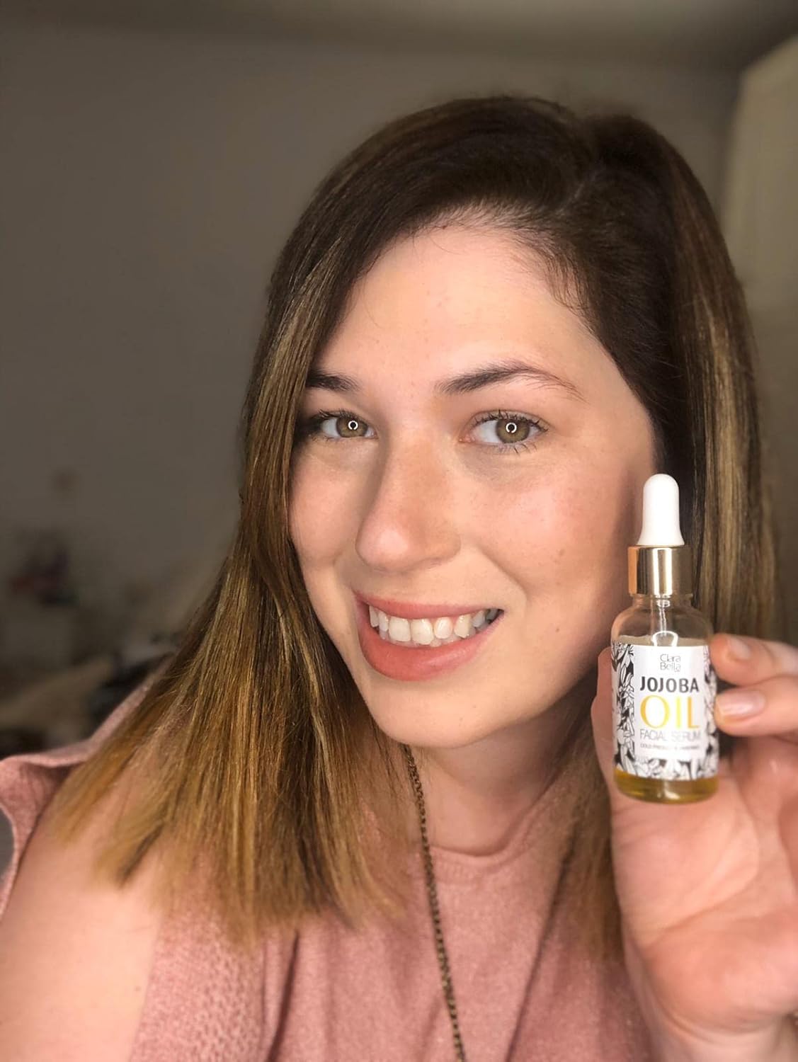 Organic Jojoba Oil Face Serum, Anti Aging Serum, Wrinkle Reduction, ​Vitamin E, Skincare Facial Serum Reduces Dry Skin, Acne Scars, Pimples, Rosacea, Eczema Psoriasis, Seborrheic Dermatitis