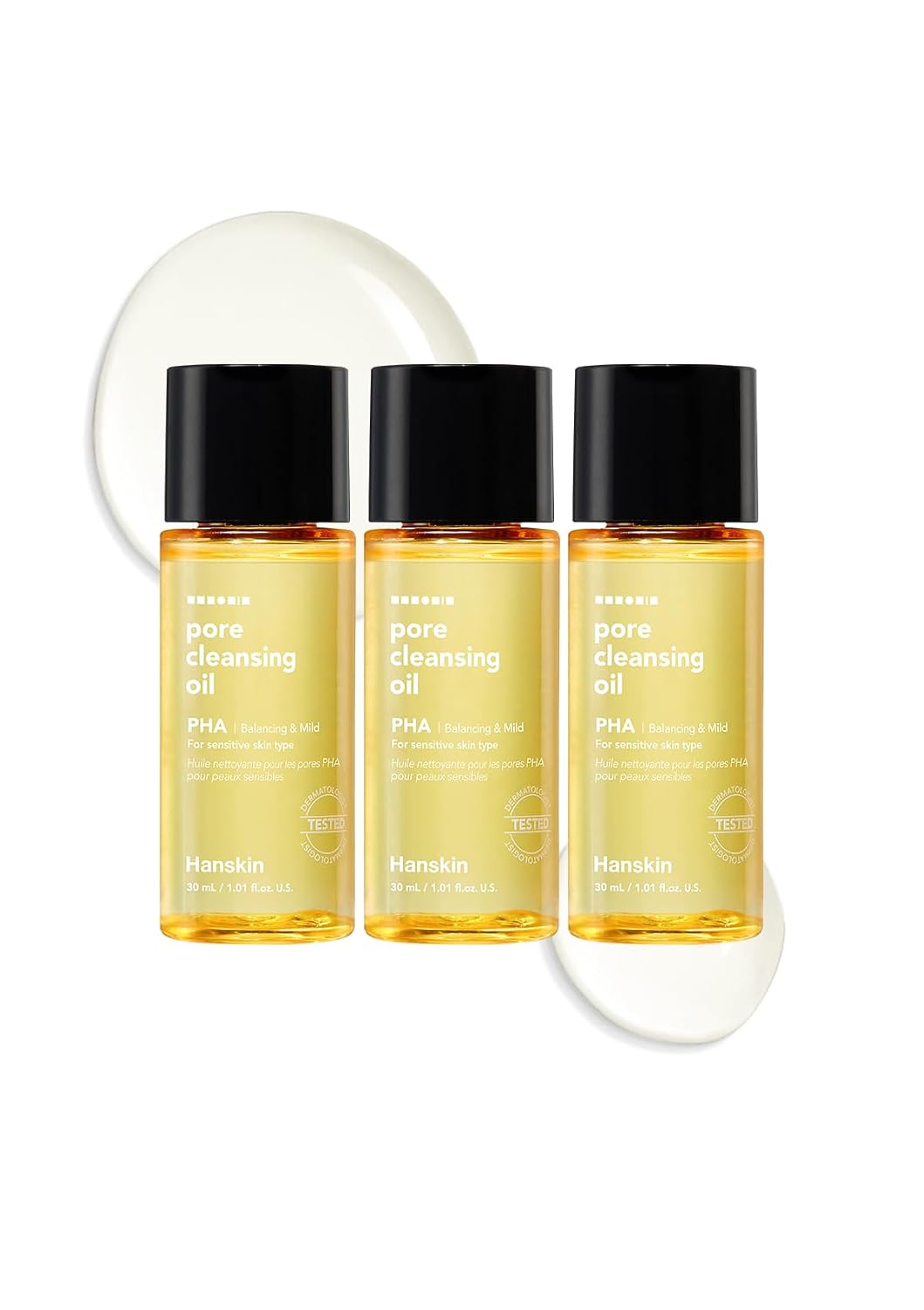 Hanskin PHA Pore Cleansing Oil Mini Set (1.01 oz x 3)