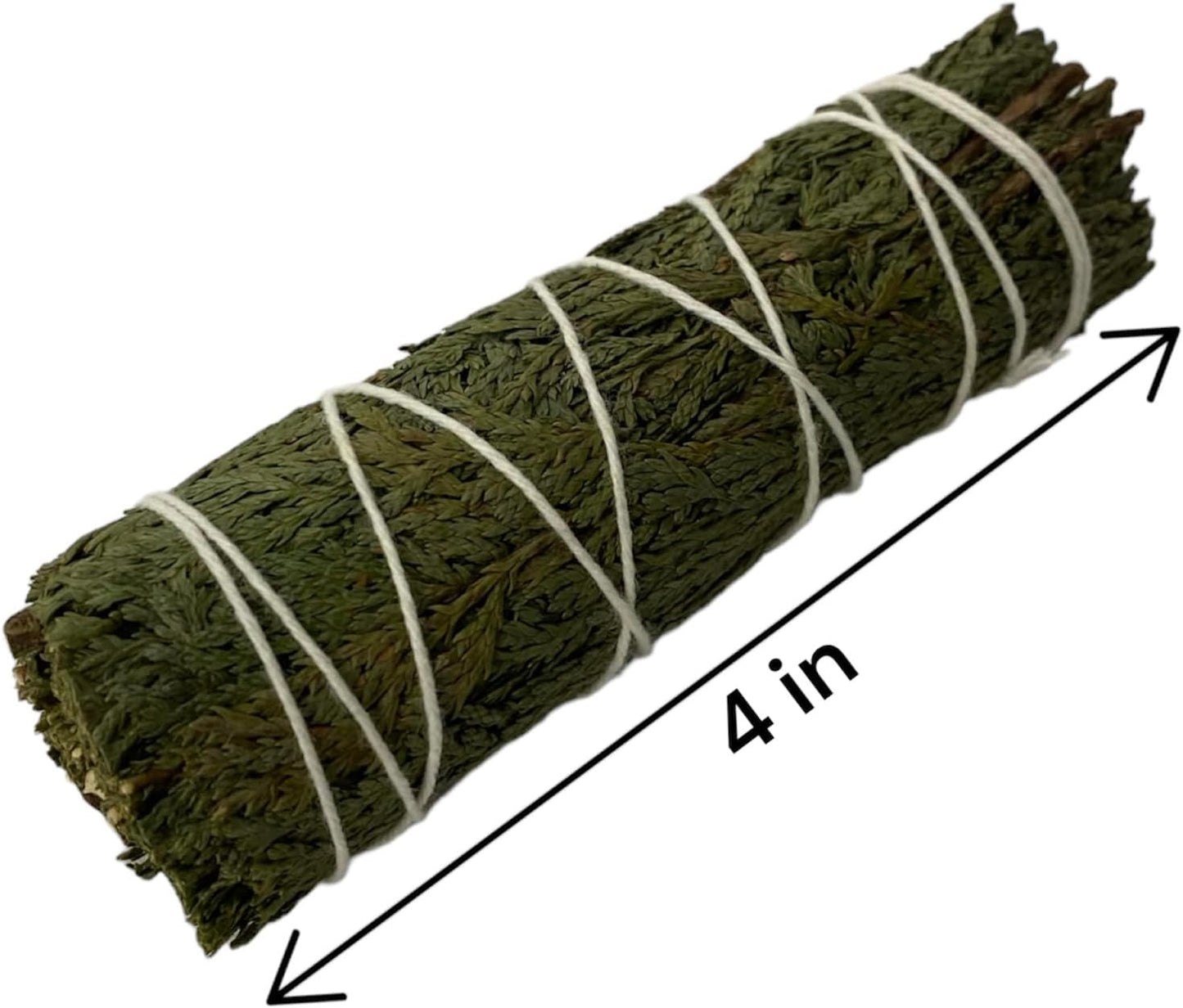 NessaStores Cedar Smudge Sticks, 4-Inch Long Burn Time, Hand Tied, All Natural, Ethically Sourced for Home Cleansing, Clearing Negative Energy, & Attracting Positivity JC-115 (1 pc)