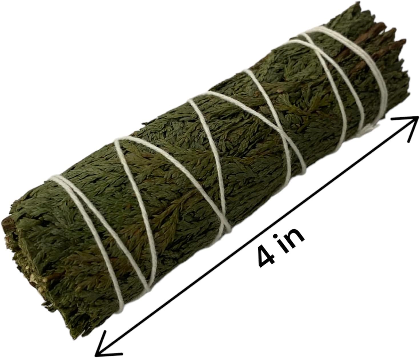 NessaStores Cedar Smudge Sticks, 4-Inch Long Burn Time, Hand Tied, All Natural, Ethically Sourced for Home Cleansing, Clearing Negative Energy, & Attracting Positivity JC-115 (1 pc)