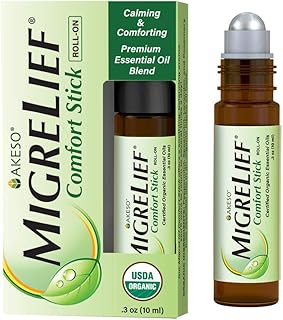 MigreLief Comfort Stick, Migraine and Headache Essential Oil Roll-On - Peppermint Lavender - 10ml