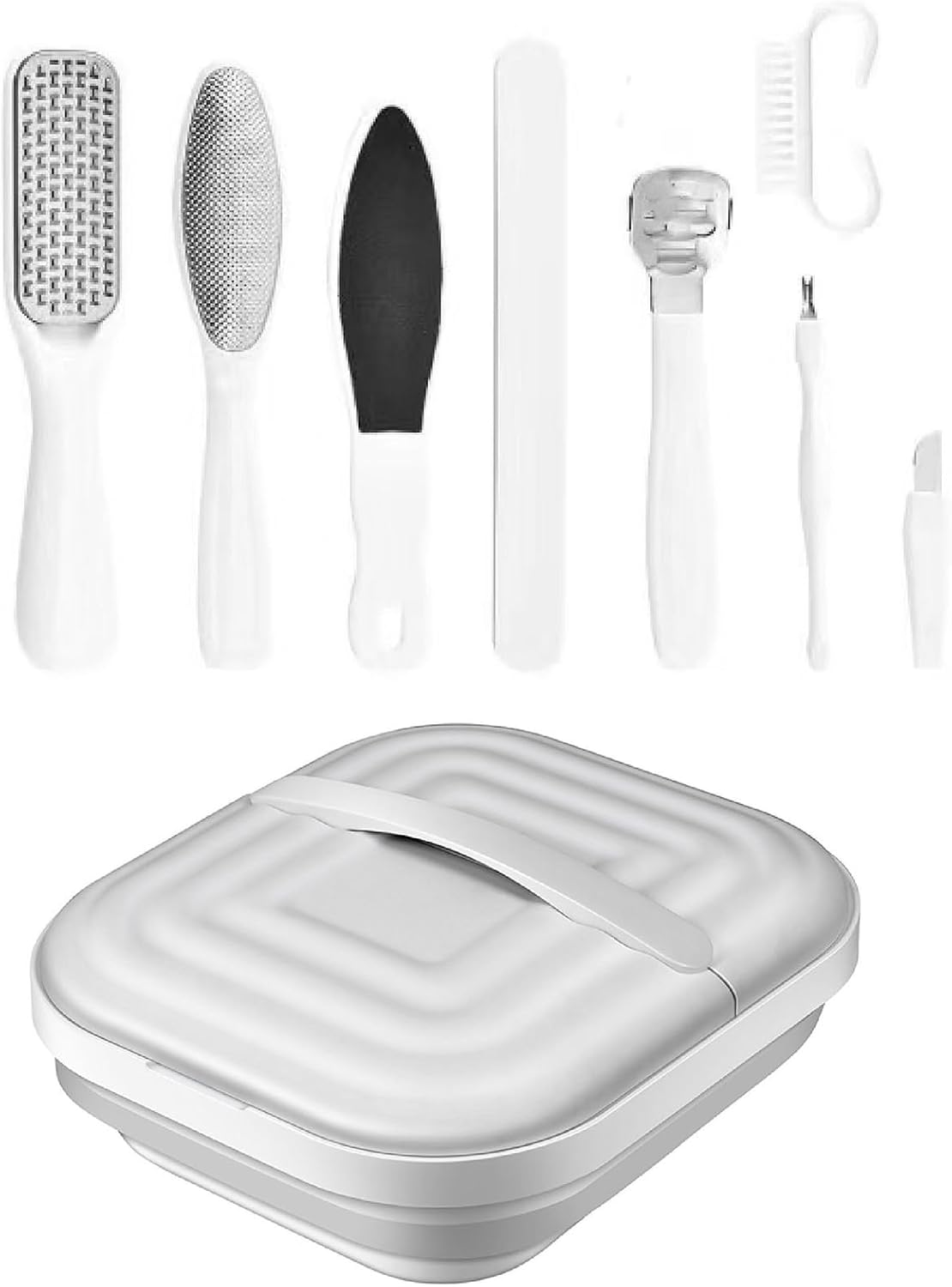 Foot Spa Bath Massager with Heat, Bubbles, 8 Massage Roller Pedicure, Tub for Feet Stress Relief, Foot Soaker with Mini Acupressure Massage Points Temperature Control
