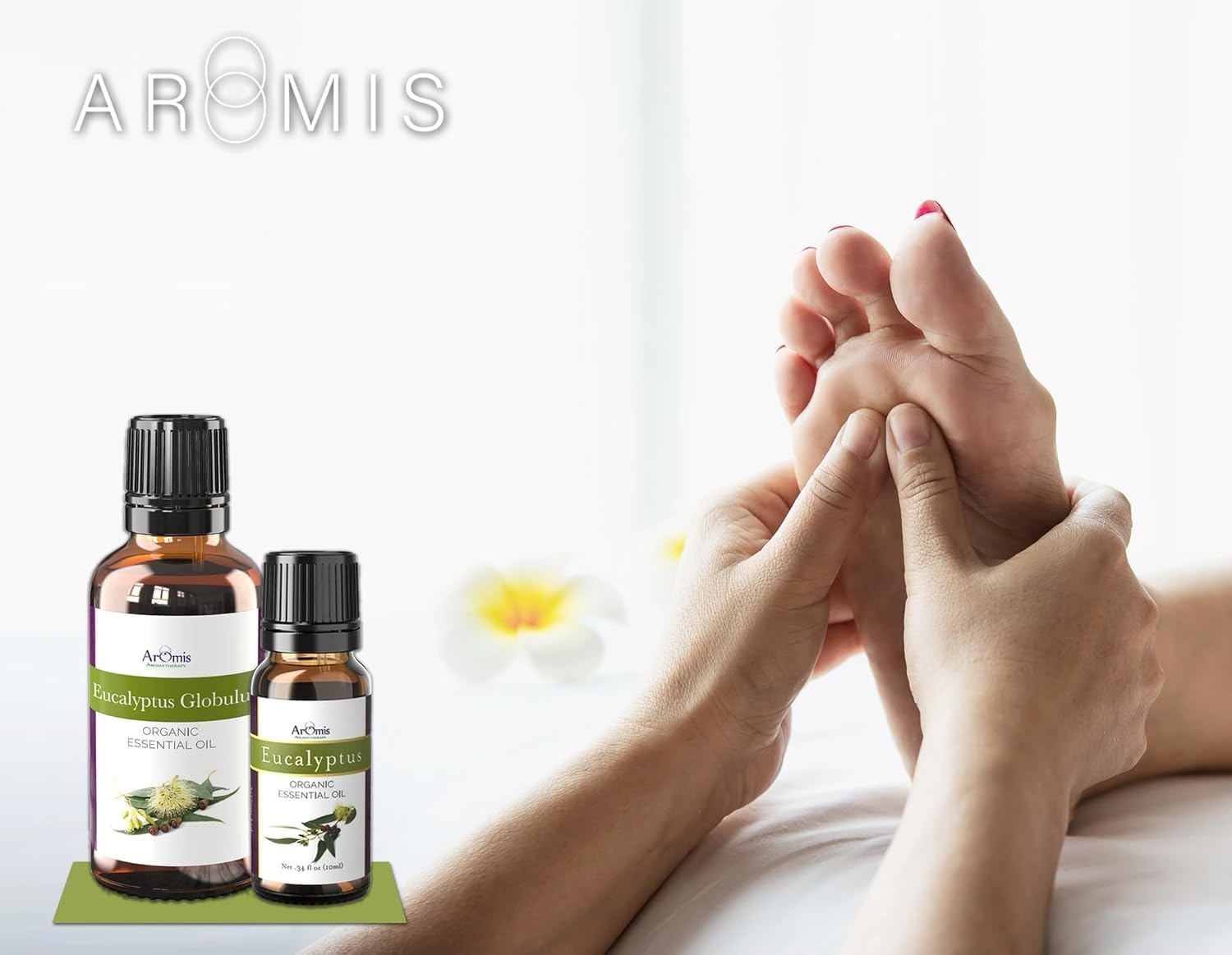 ArOmis Eucalyptus Globus Essential Oil - Certified Organic - 100% Pure Therapeutic Grade - Undiluted, Natural, Premium, Massage Oil, Oils Perfect for Aromatherapy, Diffuser