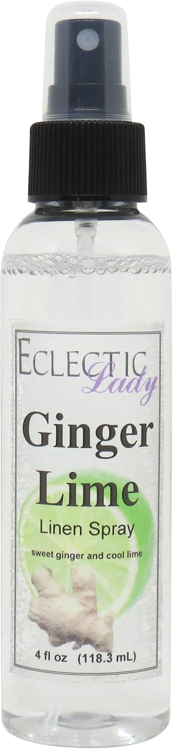 Ginger Lime Linen Spray, 4 oz, For Bed, Fabric & Pillow