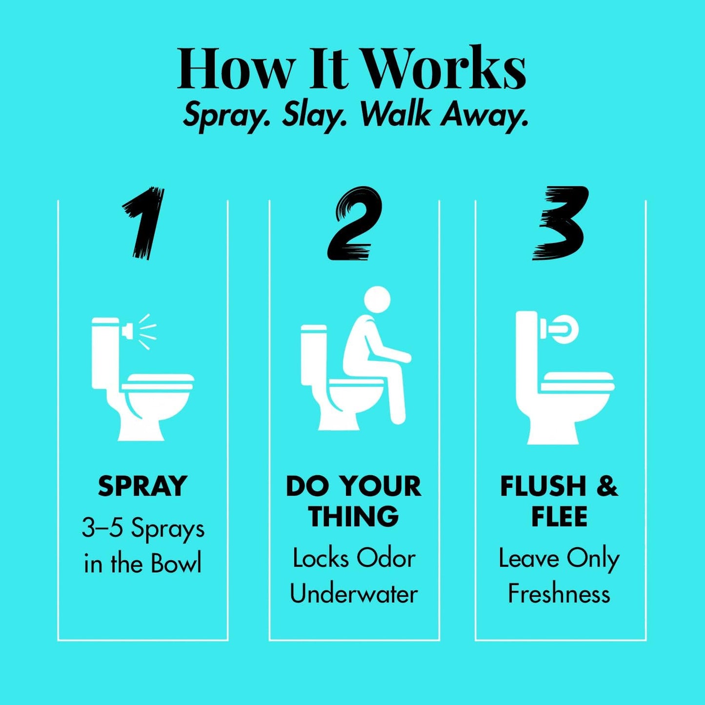 Pooshoo Lavender Vanilla Before You Go Toilet Spray - Bathroom Odor Eliminator Traps Odors & Leaves A Fresh, Soothing Fragrance - Poop Spray for Home & Travel - 2oz