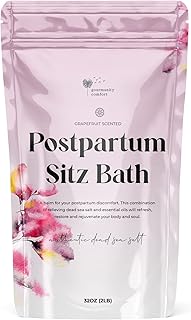 Gourmanity Comfort Sitz Bath Salt for Postpartum Care, Soothing Combination of Dead Sea Salt and Essential Oils to Refresh Your Body, Natural Ingredients, Harvested from the Dead Sea, 32oz