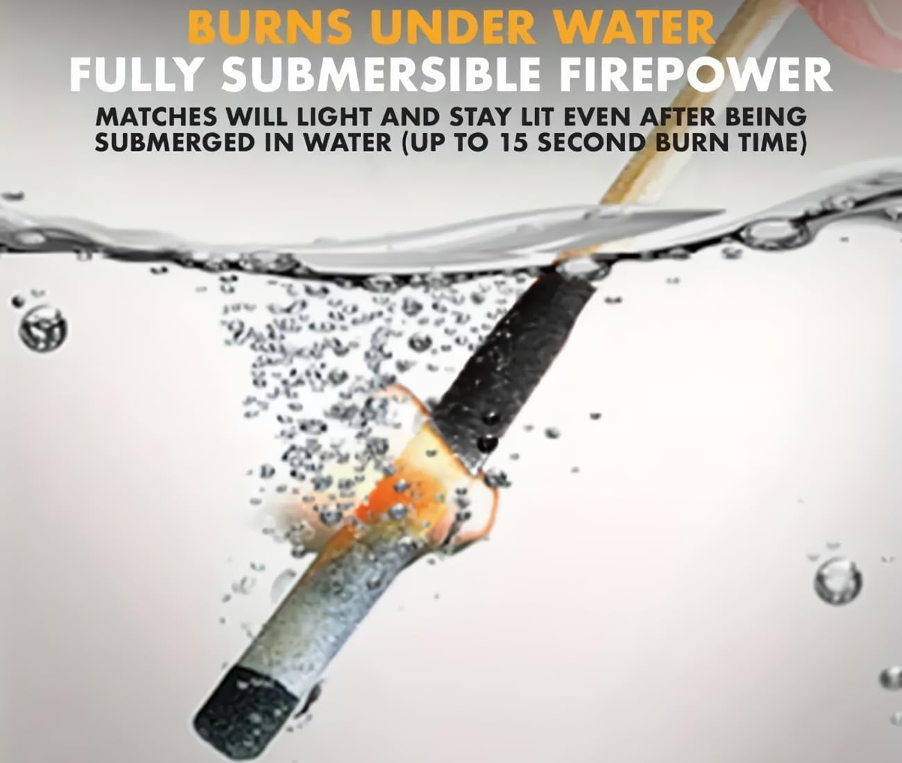 Survival Waterproof Matches Kit – 20/40/60/80/100 Fire Matches + Extra Striker in Metal Tin, Waxed Tinder Cords – Stormproof Windproof Fire Starter for Camping & Emergency (1 x Tin)