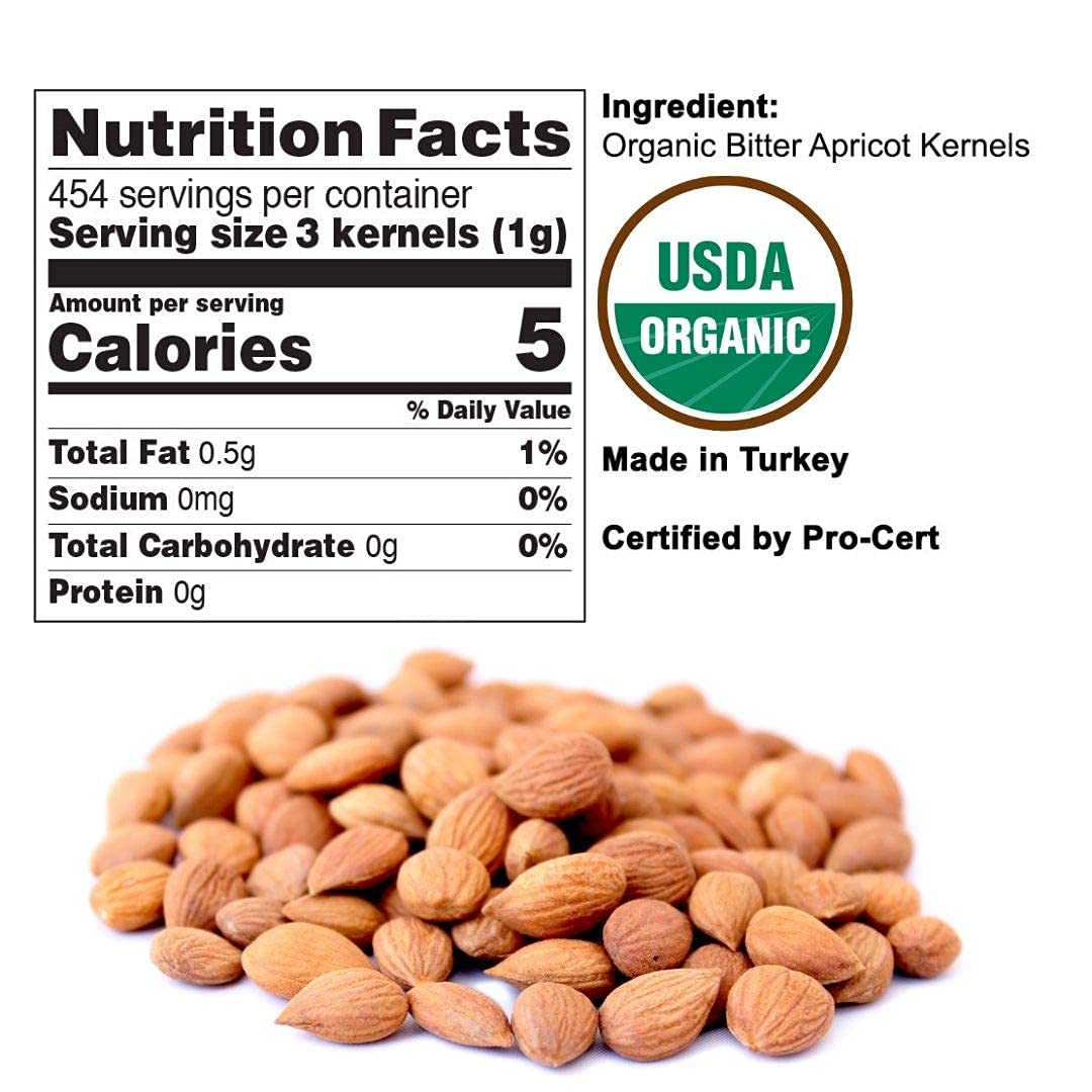 Bitter Apricot Kernels Organic Raw (1LB) - USDA Organic Certified – Product of Turkey