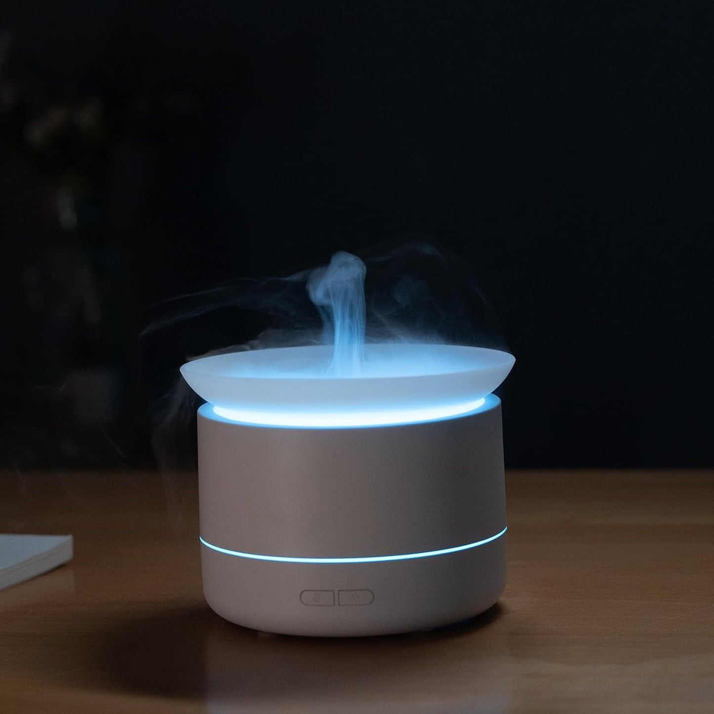 200ml Essential Oil Diffuser, Quiet Aromatherapy Mist Diffusers for Essential Oils, Cool Mist Air Humidifier Ultrasonic Oil Diffuser, 7 Colors Light for Bedroom, Home Office SPA Yoga (White)